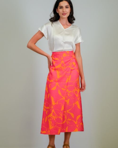 Pure linen skirt