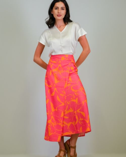 Pure linen skirt