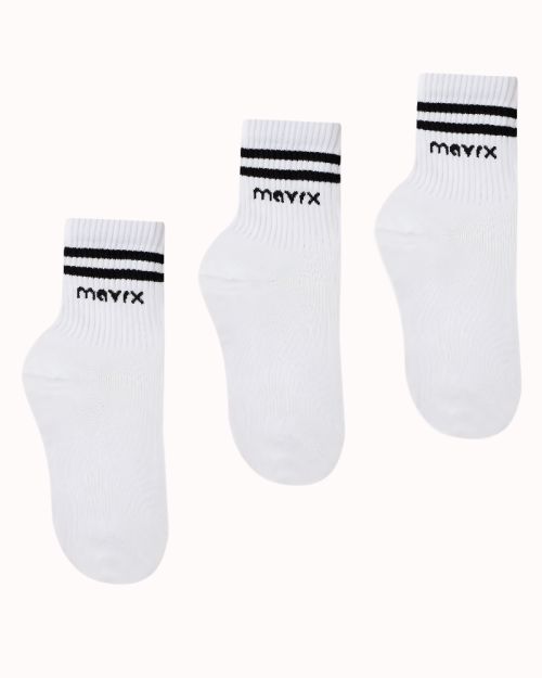 Pack of 3 pairs of Long Socks ( White )