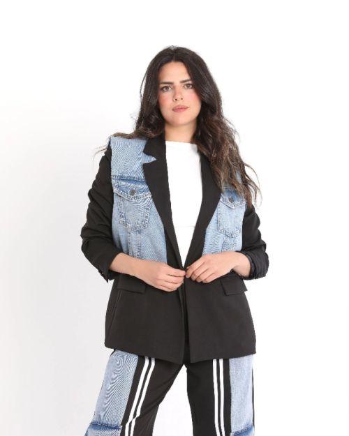 Women’s Denim Accented Blazer