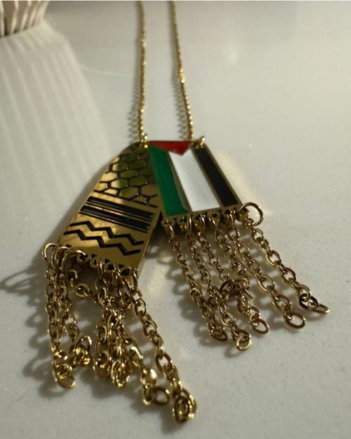 Palestine flags necklace