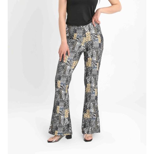 Women’s Elegant Zebra Pattern Print Party Pants-Reptile-S