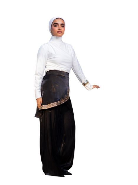 Criss Cross Pants with Islamic Patterns-S/M