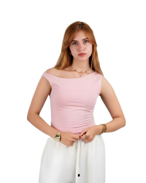 Plein De Vie one shoulder top-Pink-S