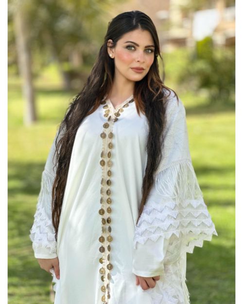 Paris Noir Poncho-White
