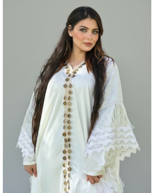 Paris Noir Poncho-White