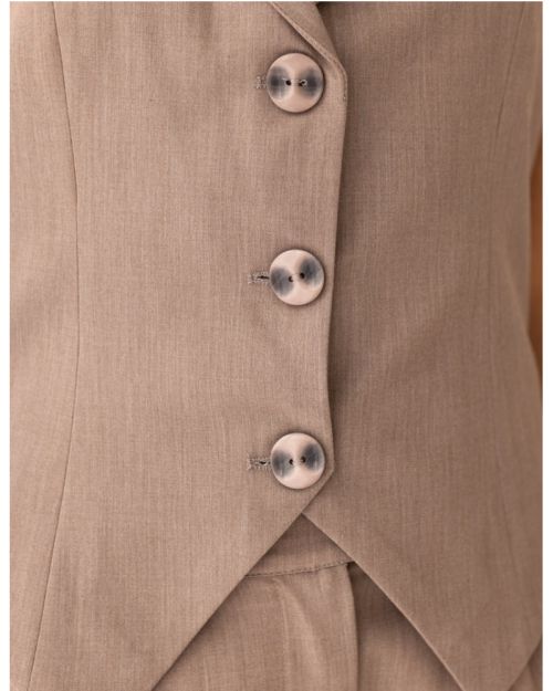 Mocha Light Cropped Vest