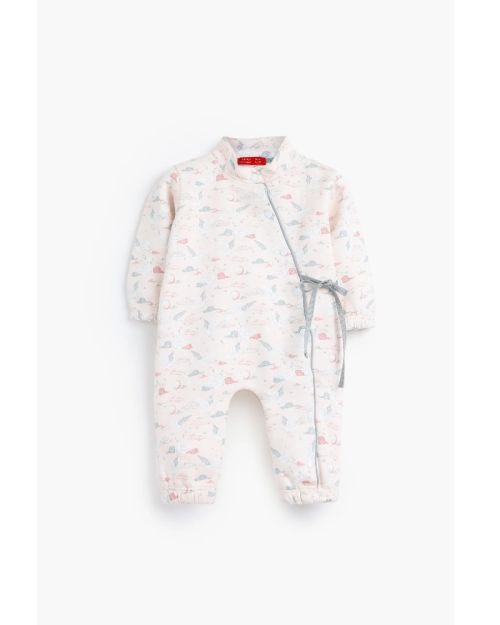 Swan Rouned Printed Romper-0-3 mth