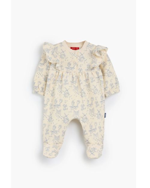 Vintage Rouned Printed Romper-0-3 mth