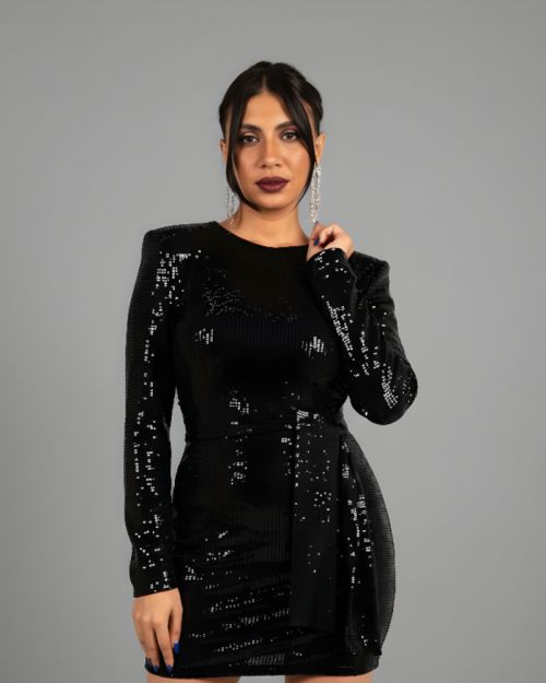 Velvet Structured Mini Dress