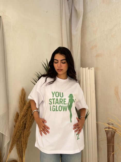 Y. oversized T-shirt-White-S