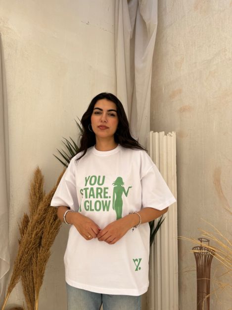 Y. oversized T-shirt-White-S