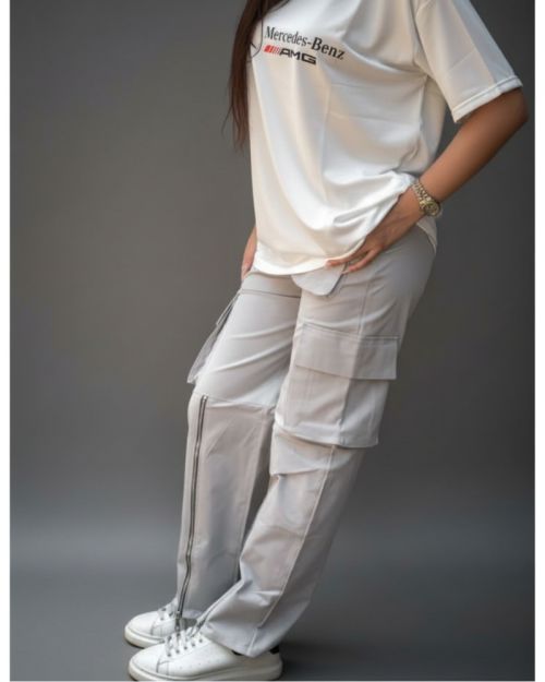 Pockets Pants Light Grey-M