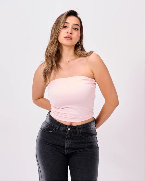TUBE TOP-Pink-XS