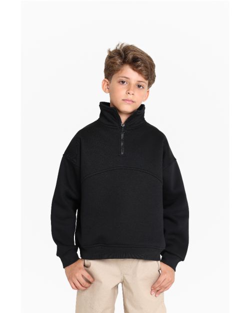 Kids Casual Half Zip Sweatshirt