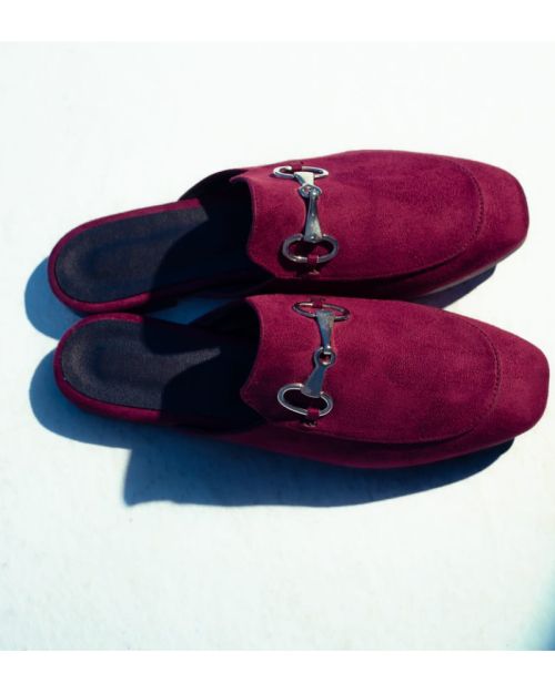 chamois mules-Burgundy-37