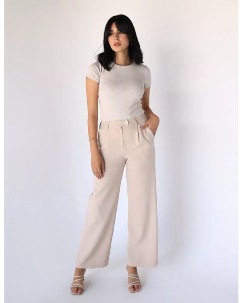 Sandy Wide-Leg Straight Mid pants