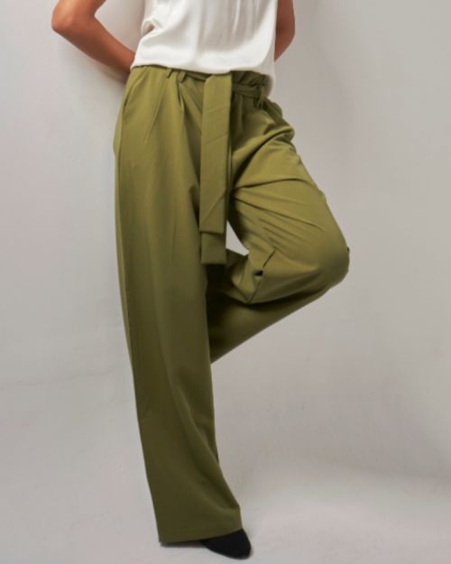 semi formal Wide pants - Green