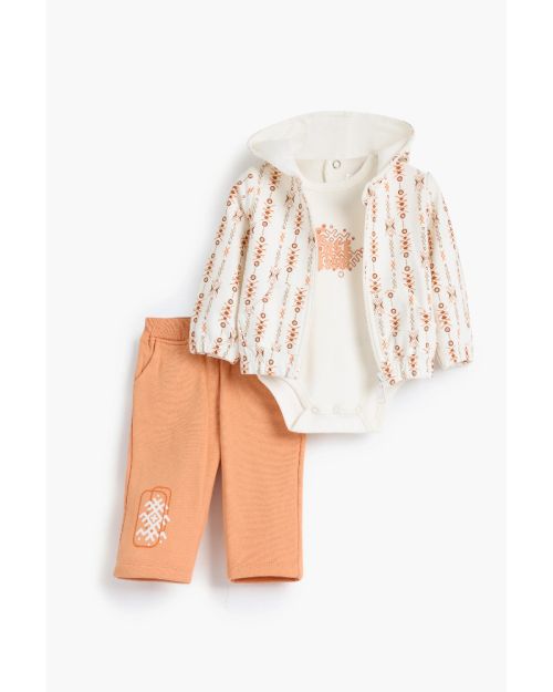 Ethanic Hooded Printed  Set