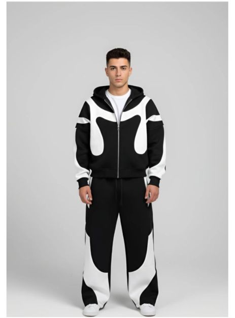Statement Zip-Up Hoodie And Pants Set