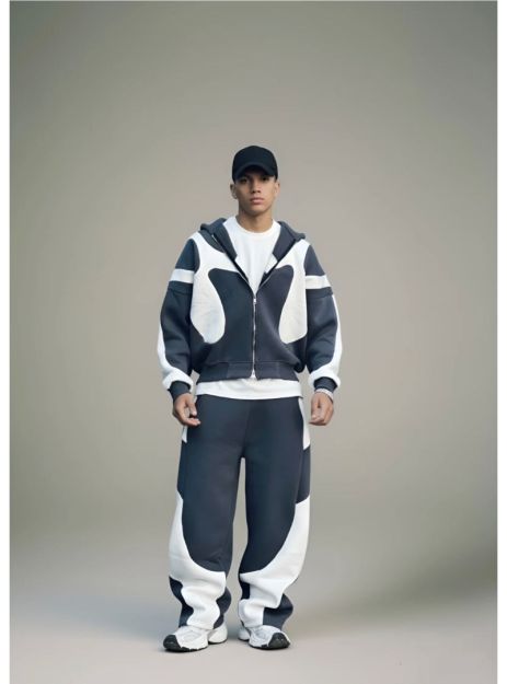 Statement Zip-Up Hoodie And Pants Set