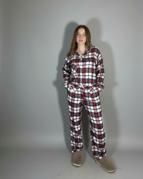 Classic plaid pajama set. 