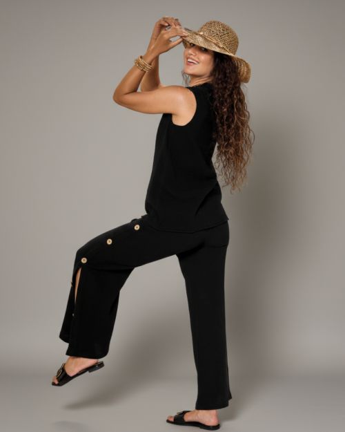 Double voile pure cotton set-XL-Black