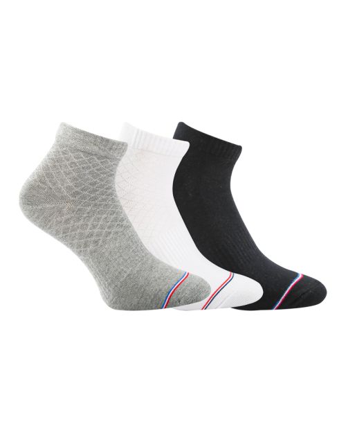 A Pack Of 3 Pieces Plain Short Socks , MultiColoure For Men 