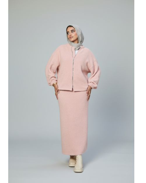 Shimmery Sahar Set-Pink-L