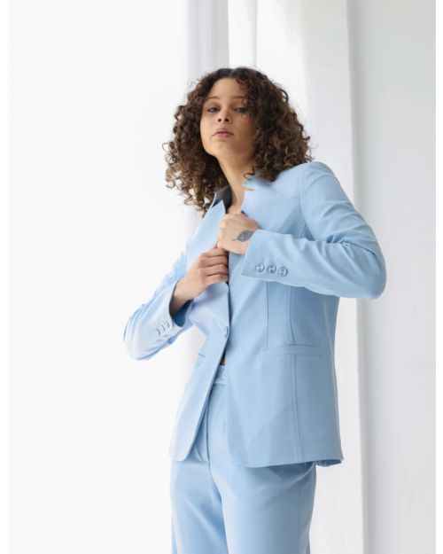 Sky Whisper Collarless Blazer