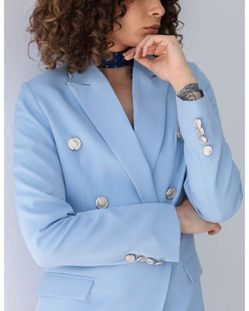 Sky Whisper Double Breasted Blazer-S