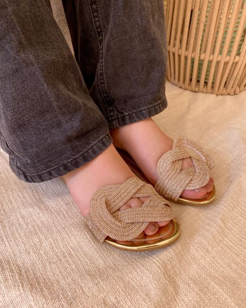  Knots & Diamonds Slipper - Gold