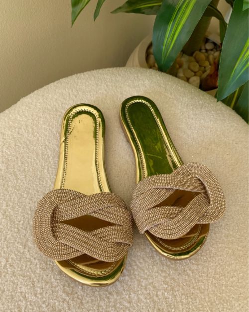  Knots & Diamonds Slipper - Gold-37