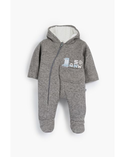 Snow day Hooded Romper-0-3 mth