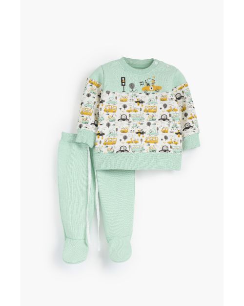 Big truck Rouned Printed Set-0-3 mth