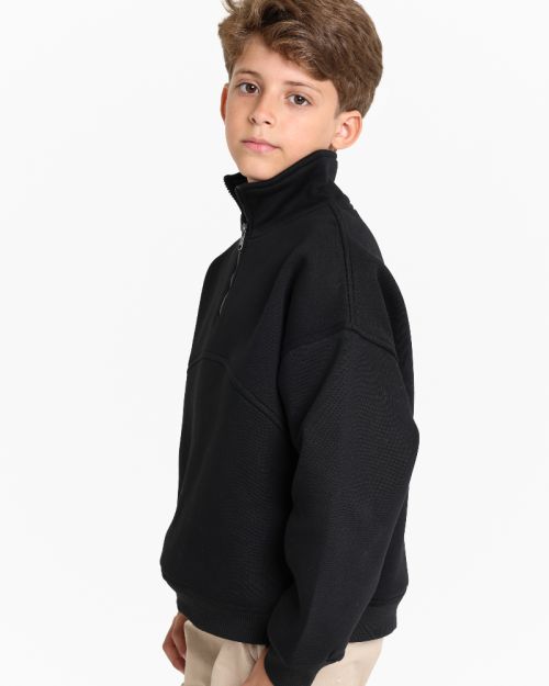 Kids Casual Half Zip Sweatshirt