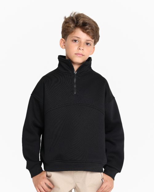 Kids Casual Half Zip Sweatshirt