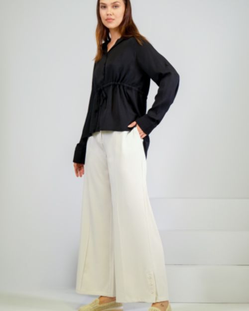 Offwhite crepe pants