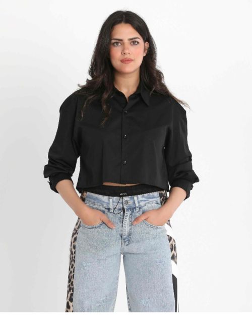 Women’s Cropped Waist Watcher Shirt