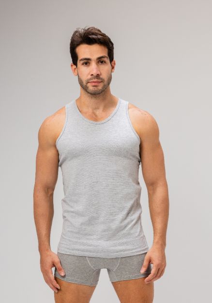 Sleeveless Undershirt, Grey For men-Gray-S