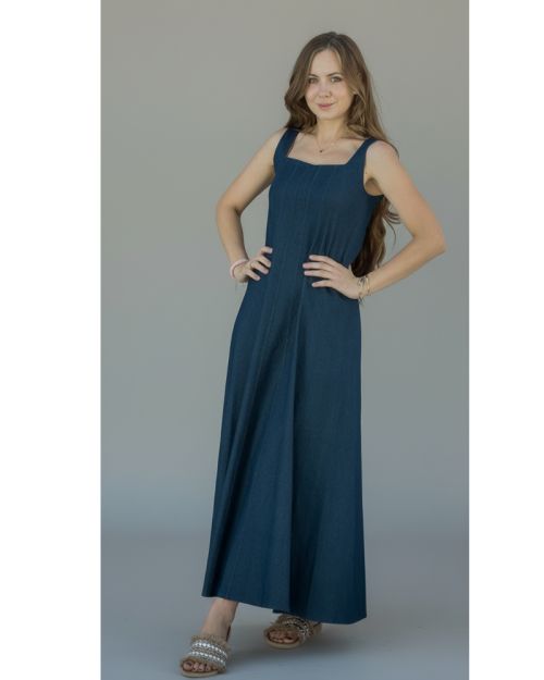 Denim Maxi Dress-S
