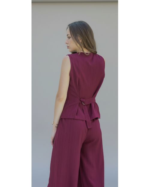 casual set -Burgundy-S