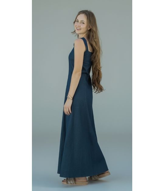 Denim Maxi Dress-S