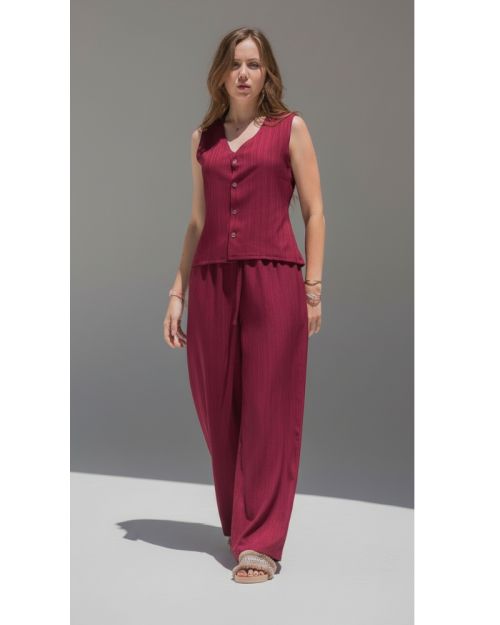 casual set -Burgundy-S