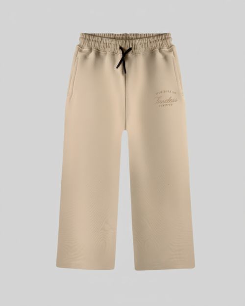 Wide-leg Sweatpants-Beige-4 yrs