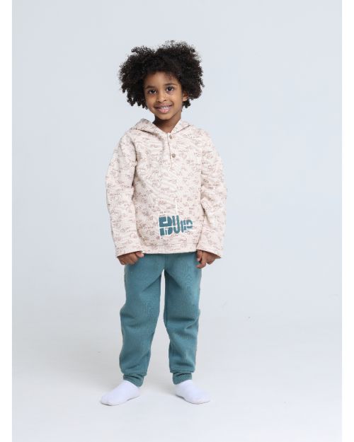 Truck Hero Hooded Printed Set-3 yrs