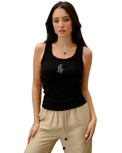 Plein De Vie Tank top-Black-S