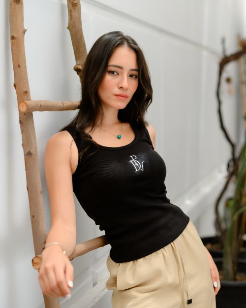 Plein De Vie Tank top-Black-S