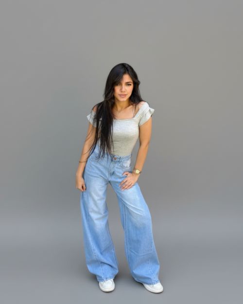 Pure Cotton Strap Top-Gray