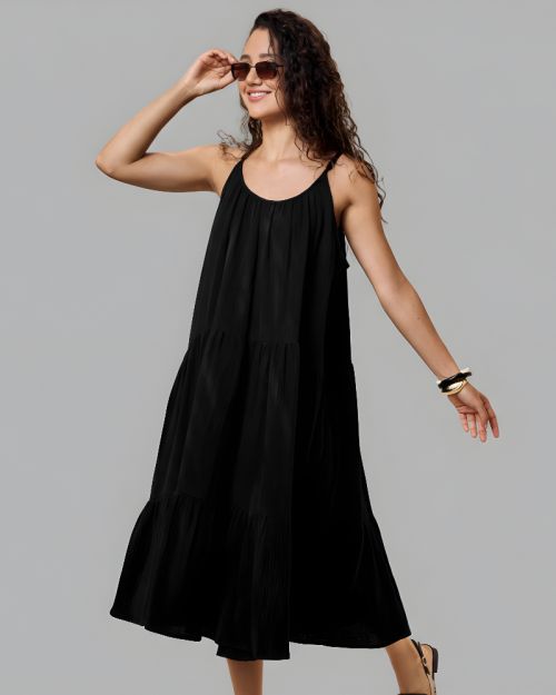 double voile cotton dress For Women